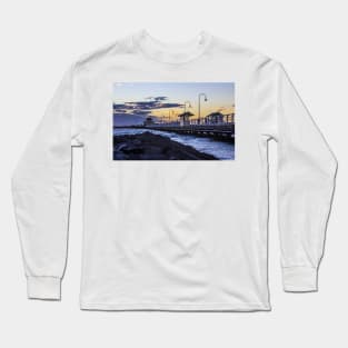 The sunset at StKilda Pier, StKilda, Victoria, Australia. Long Sleeve T-Shirt